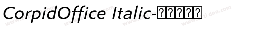 CorpidOffice Italic字体转换